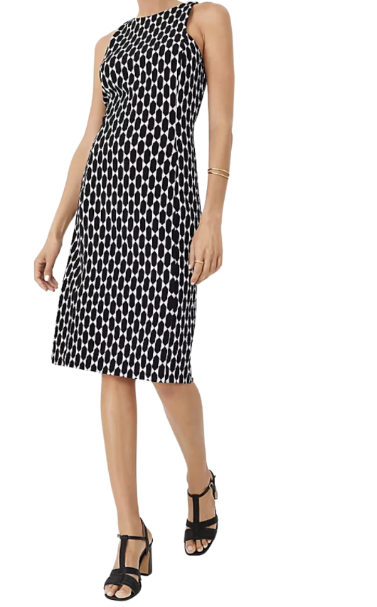 Geo Sleeveless Sheath Dress
